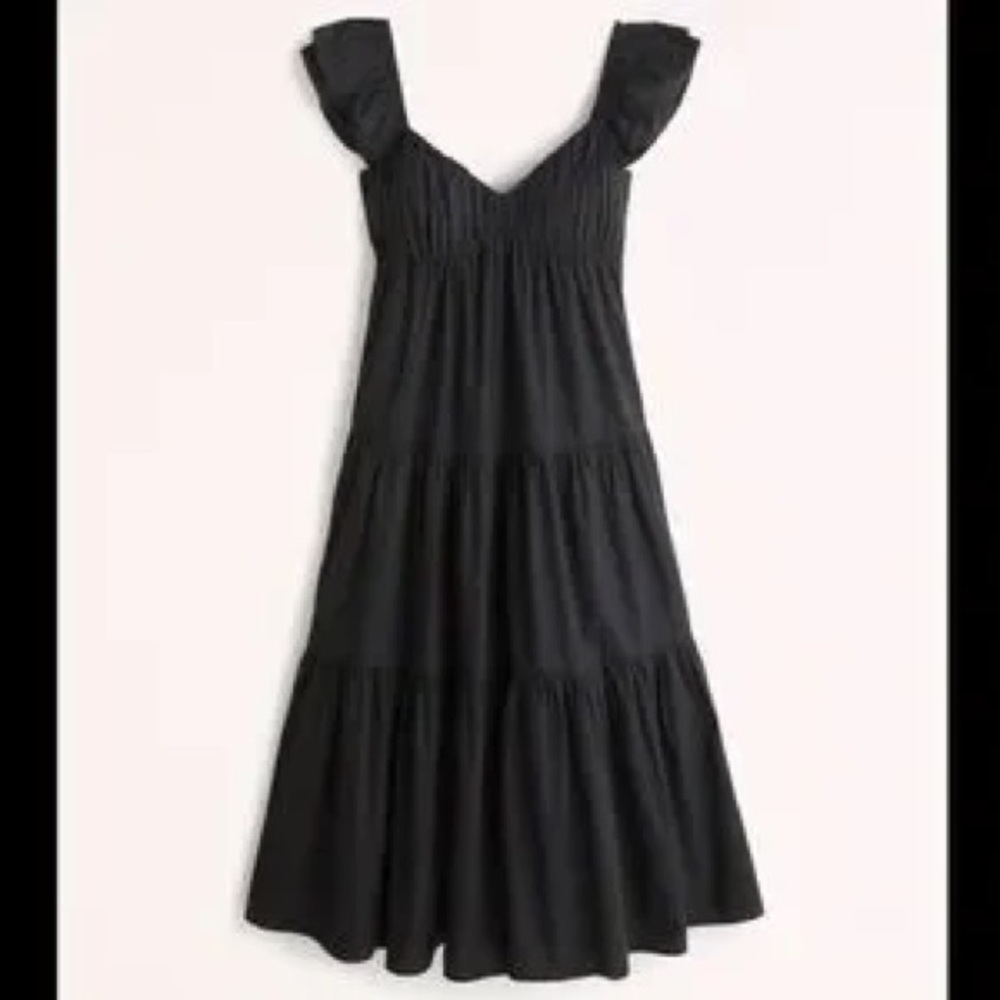 Abercrombie & Fitch Ruffle Sleeve Poplin Midaxi
Dress - Picture 4 of 4